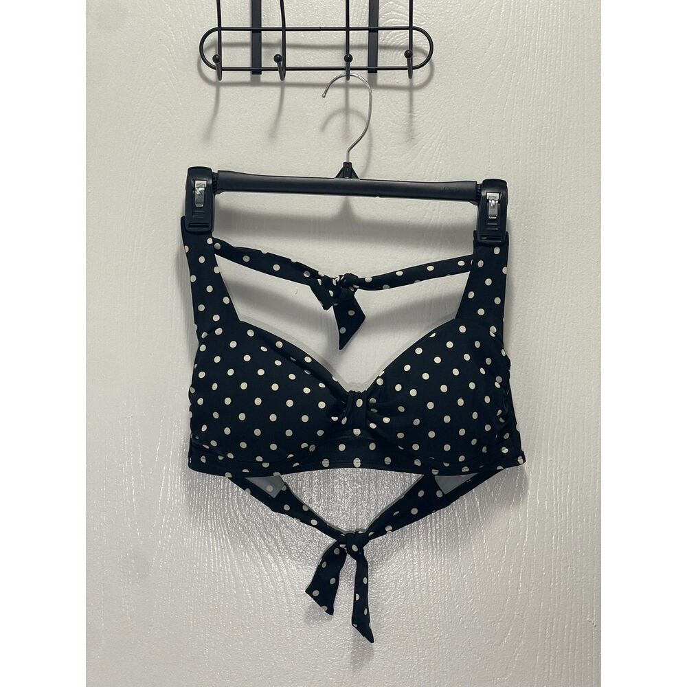 KAMALIKULTURE Women's Polka Dot Tie Bikini Top